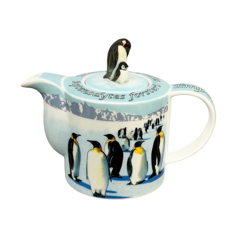 Penguin Teapot Porcelain Penguin Colony Antarctic Café Endangered Species